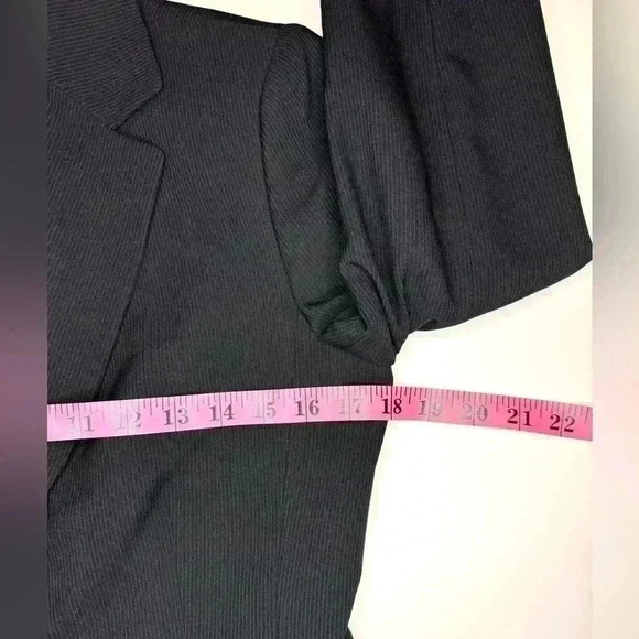 Tahari Arthur S. Levine Women's Black Textured Striped Jacket Blazer Size 4 - Picture 6 of 9